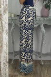 Casual Print Frenulum Loose Straight Full Print Bottoms