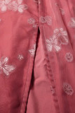 Elegant Floral Bandage V Neck A Line Dresses