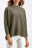 Casual Simplicity Solid Half A Turtleneck Tops