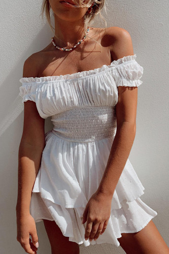 Sexy Solid Asymmetrical Off the Shoulder A Line Dresses