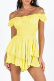 Sexy Solid Asymmetrical Off the Shoulder A Line Dresses