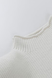 Casual Solid Turtleneck Tops