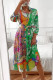 Elegant College Print Bandage Turndown Collar Shirt Dress Dresses