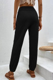 Daily Simplicity Solid Loose High Waist Harlan Solid Color Bottoms