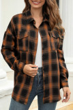 Street Plaid Make Old Turndown Collar Tops