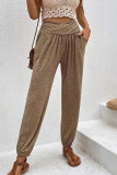 Daily Simplicity Solid Loose High Waist Harlan Solid Color Bottoms