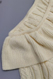 Elegant Solid Stringy Selvedge U Neck A Line Dresses