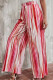 Casual Print Contrast Loose Straight Full Print Bottoms
