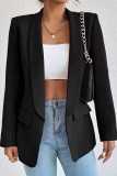 Work Solid Pocket Turn-back Collar Outerwear
