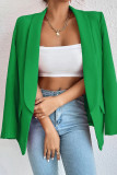 Work Solid Pocket Turn-back Collar Outerwear