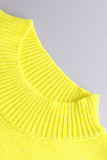 Casual Solid Patchwork O Neck Tops