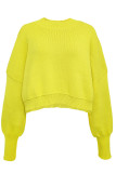Casual Solid Patchwork O Neck Tops