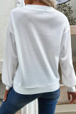 Casual Solid Buttons V Neck Tops