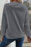 Casual Solid Buttons V Neck Tops