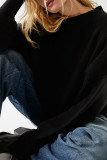 Casual Solid Patchwork O Neck Tops