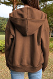 Casual Sportswear Solid Pocket Hooded Collar Outerwear