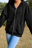 Casual Sportswear Solid Pocket Hooded Collar Outerwear