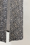 Elegant Print Slit Regular High Waist Type A Full Print Bottoms