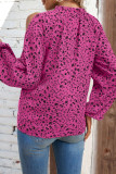 Sweet Print Patchwork O Neck Tops