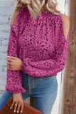 Sweet Print Patchwork O Neck Tops