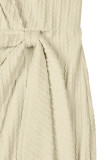 Casual Street Solid Bandage V Neck A Line Dresses
