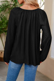 Casual Simplicity Solid Frenulum V Neck Tops