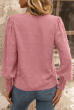 Elegant Solid Lace O Neck Tops