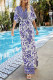 Bohemian Elegant Print Slit V Neck Irregular Dress Dresses
