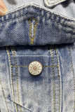 Casual Solid Patchwork Turndown Collar Outerwear