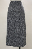 Elegant Print Slit Regular High Waist Type A Full Print Bottoms