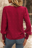 Elegant Solid Lace O Neck Tops