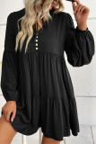 Casual Solid Patchwork V Neck A Line Dresses