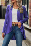 Casual Solid Asymmetrical Outerwear