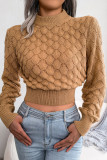 Street Solid Patchwork Half A Turtleneck Tops