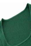 Elegant Solid Square Collar Wrapped Skirt Dresses
