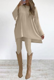 Casual Solid O Neck Long Sleeve Two Pieces