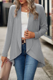 Casual Solid Asymmetrical Outerwear