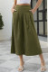 Casual Simplicity Solid Pocket Loose High Waist Wide Leg Solid Color Bottoms