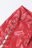 Sexy Solid Frenulum Regular Mid Waist Pencil Solid Color Bottoms