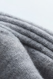 Casual Solid Patchwork Turtleneck Tops