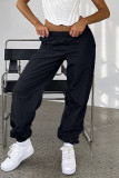 Street Solid Pocket Loose Straight Solid Color Bottoms