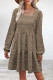 Casual Simplicity Solid Fold Square Collar Long Sleeve Dresses
