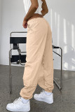 Street Solid Pocket Loose Straight Solid Color Bottoms