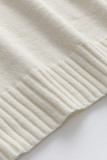 Casual Solid Patchwork Turtleneck Tops