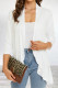 Elegant Solid Flounce POLO collar Outerwear