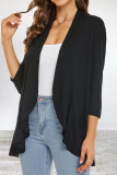 Elegant Solid Flounce POLO collar Outerwear