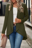 Casual Solid Asymmetrical Outerwear