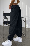 Street Solid Pocket Loose Straight Solid Color Bottoms
