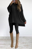 Casual Solid O Neck Long Sleeve Two Pieces