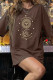 Casual Print O Neck T-Shirts